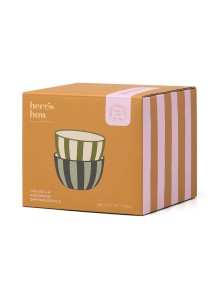 HHC154UK The Bella Dipping Bowls - Set of 2 - Olive and Blue